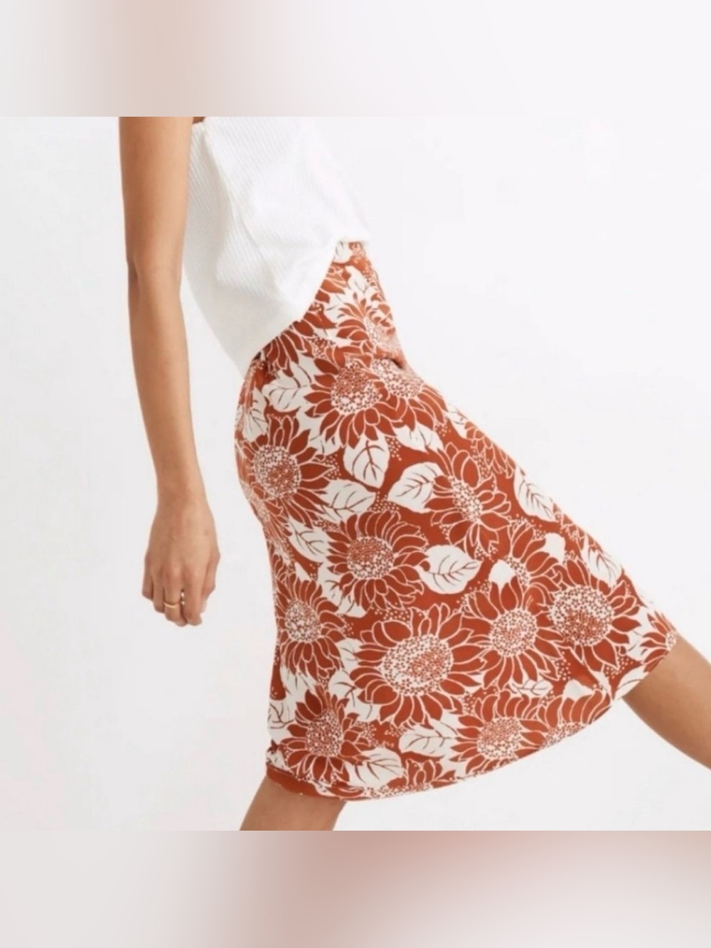 Madewell floral skirt